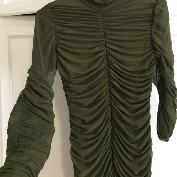 Green Ruffle Dress - Picture 2 of 5